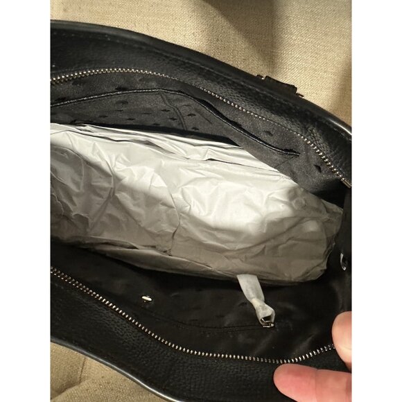 Kate Spade Dharma Hopkins Street Leather Tote Bag zippered - Black - Picture 4 of 4